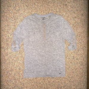 Men's EXPRESS Military-Style Pocket Henley Shirt